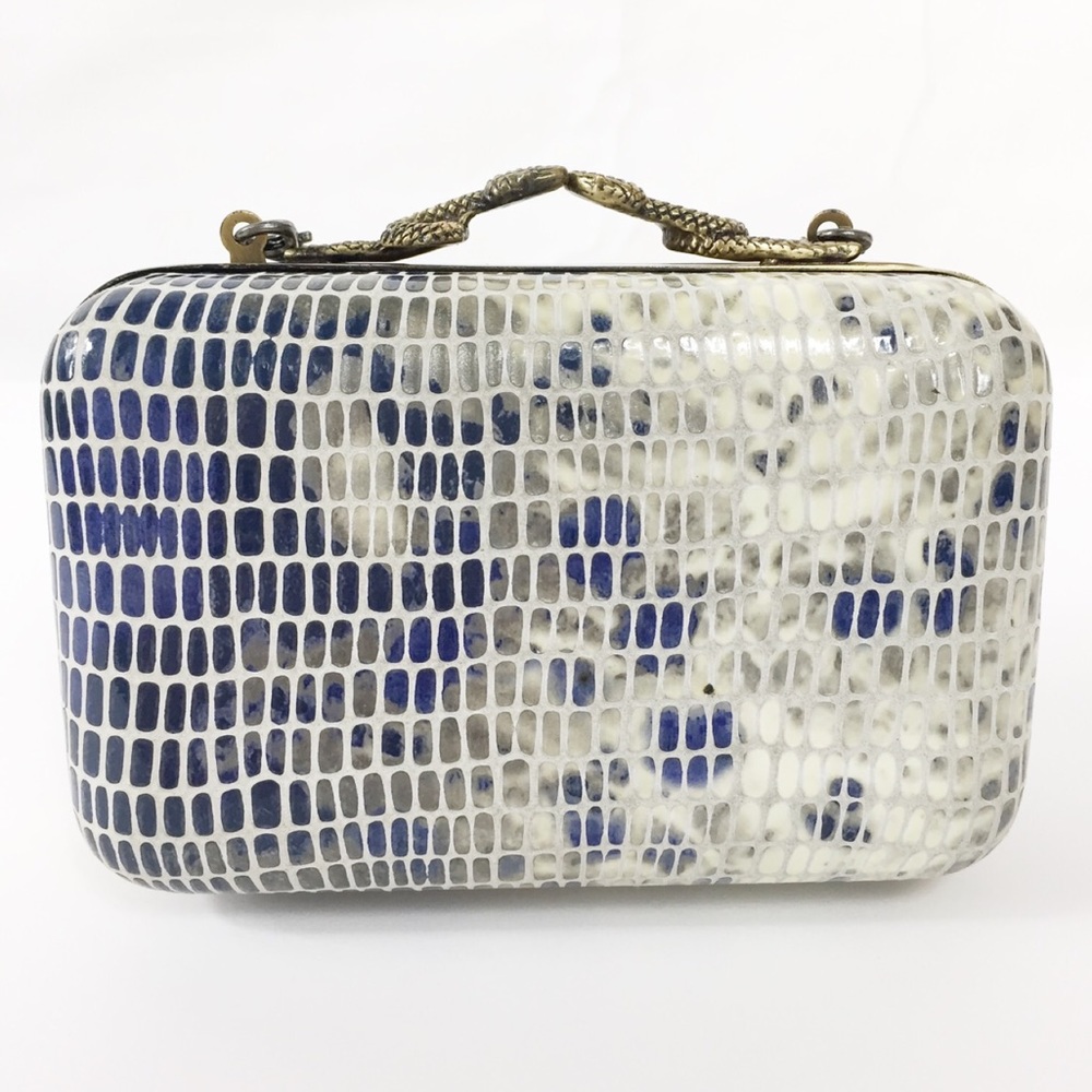 House of Harlow Embossed Leather Snake Bag